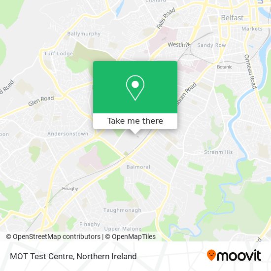 MOT Test Centre map