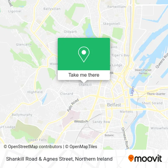 Shankill Road & Agnes Street map