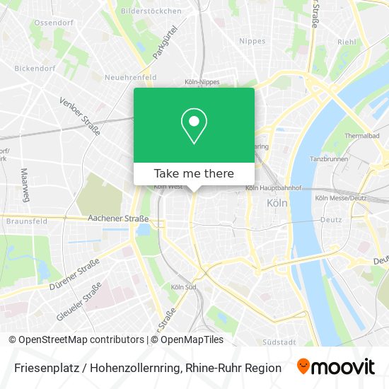Friesenplatz / Hohenzollernring map