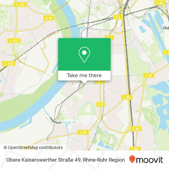 Карта Obere Kaiserswerther Straße 49