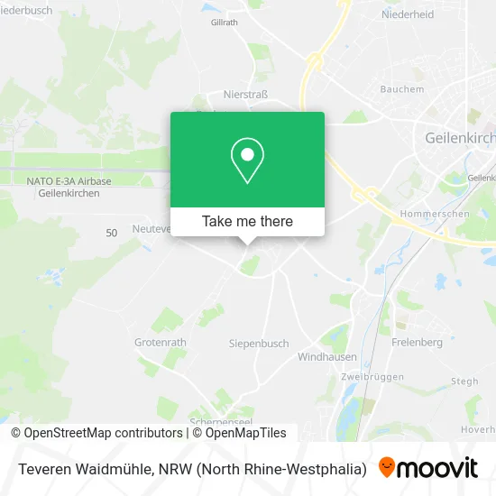 Карта Teveren Waidmühle