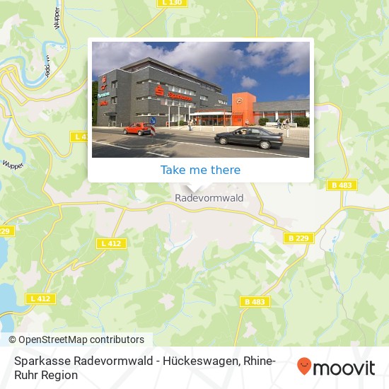 Sparkasse Radevormwald - Hückeswagen map