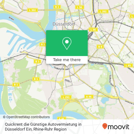 Quickrent die Günstige Autovermietung in Düsseldorf Ein map