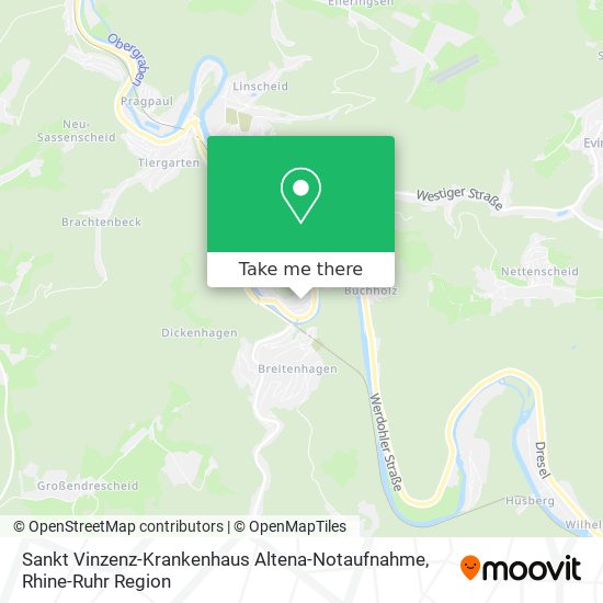 Sankt Vinzenz-Krankenhaus Altena-Notaufnahme map