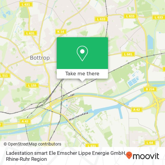 Карта Ladestation smart Ele Emscher Lippe Energie GmbH