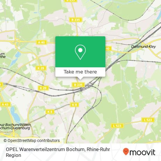 OPEL Warenverteilzentrum Bochum map