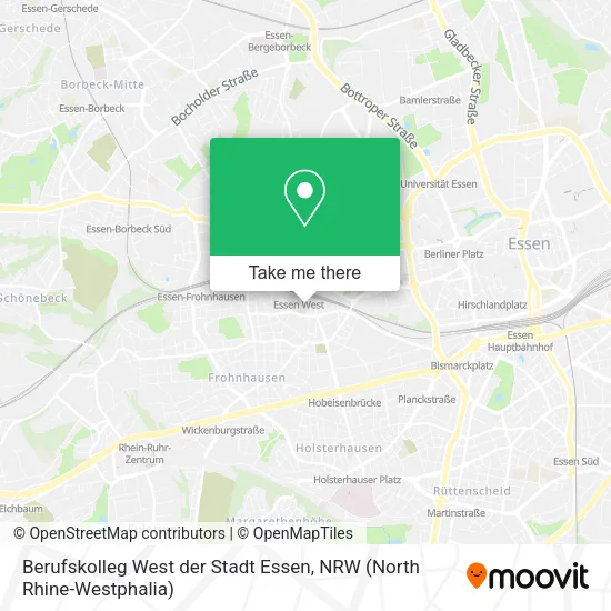 Карта Berufskolleg West der Stadt Essen