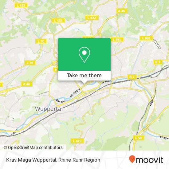 Krav Maga Wuppertal map