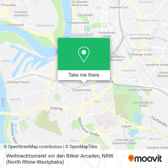 Карта Weihnachtsmarkt vor den Bilker Arcaden