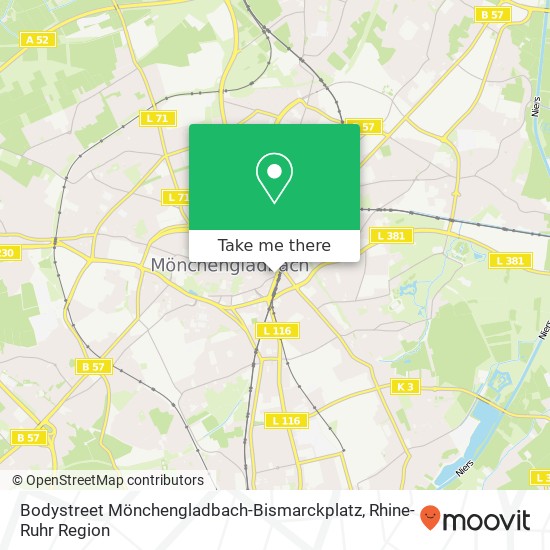 Bodystreet Mönchengladbach-Bismarckplatz map