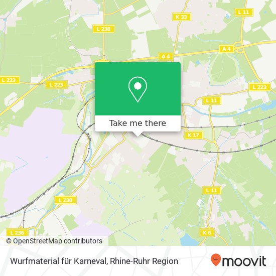 Wurfmaterial für Karneval map