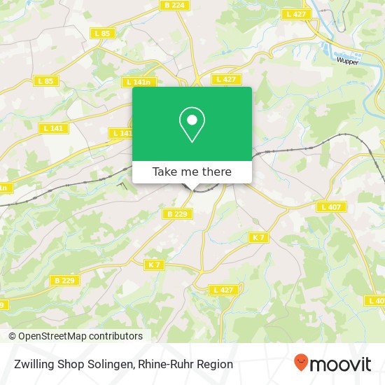 Zwilling Shop Solingen map