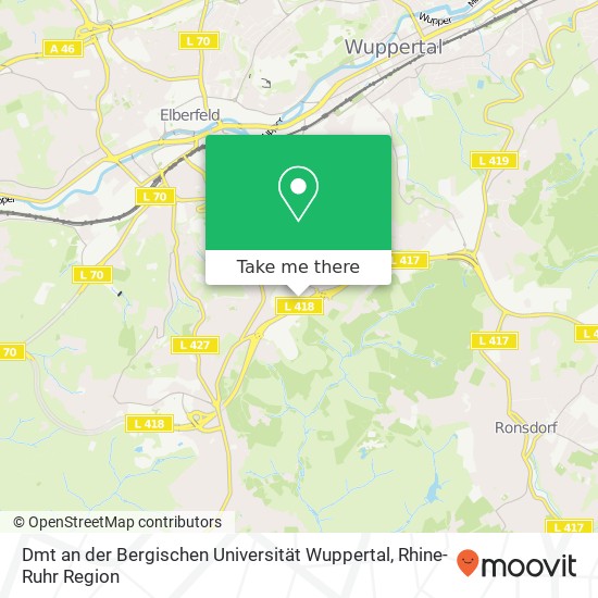Dmt an der Bergischen Universität Wuppertal map