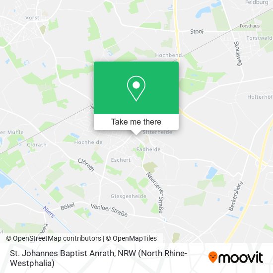 St. Johannes Baptist Anrath map