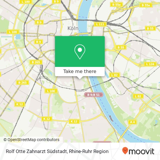 Карта Rolf Otte Zahnarzt Südstadt