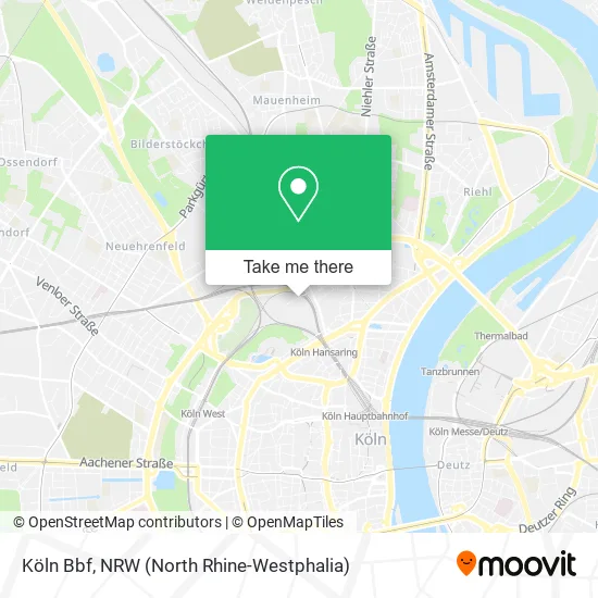 Köln Bbf map
