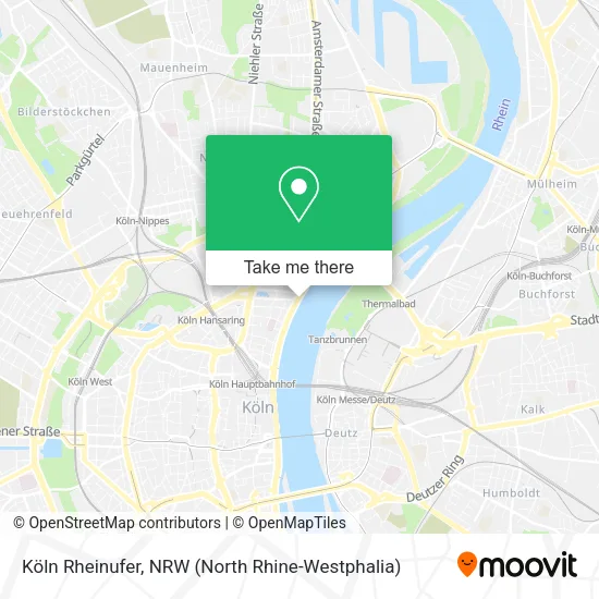 Карта Köln Rheinufer