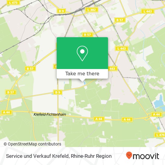 Карта Service und Verkauf Krefeld