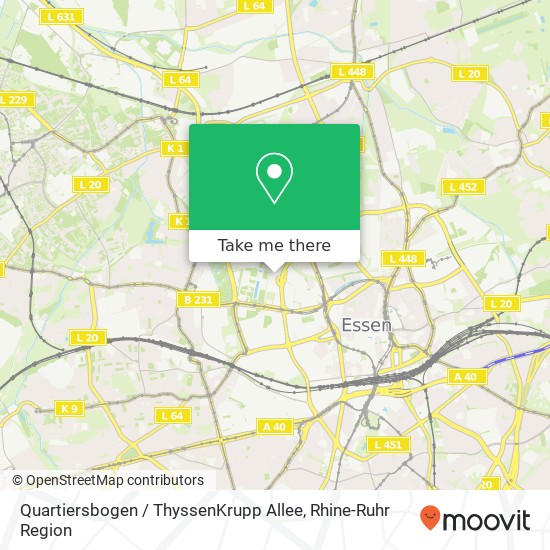 Карта Quartiersbogen / ThyssenKrupp Allee