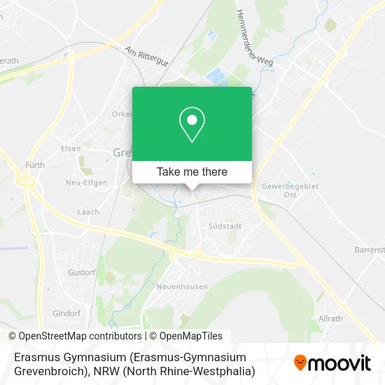 Карта Erasmus Gymnasium (Erasmus-Gymnasium Grevenbroich)