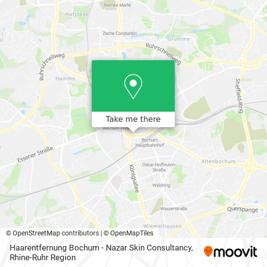 Карта Haarentfernung Bochum - Nazar Skin Consultancy