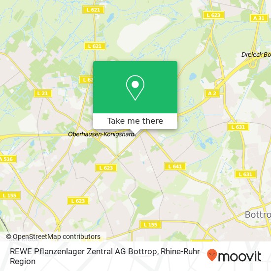 Карта REWE Pflanzenlager Zentral AG Bottrop