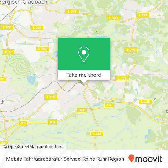 Карта Mobile Fahrradreparatur Service