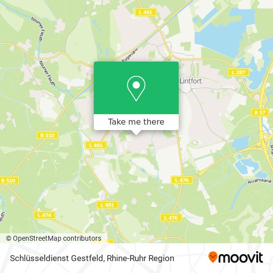 Schlüsseldienst Gestfeld map