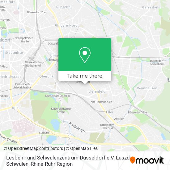 Lesben - und Schwulenzentrum Düsseldorf e.V. Luszd Schwulen map