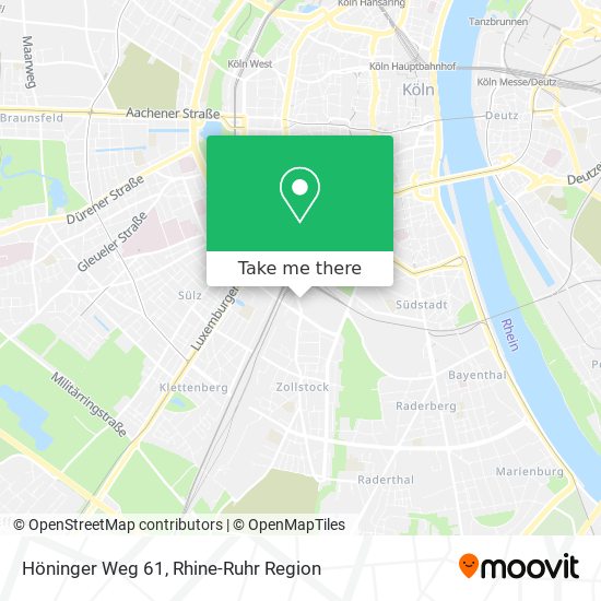 Höninger Weg 61 map