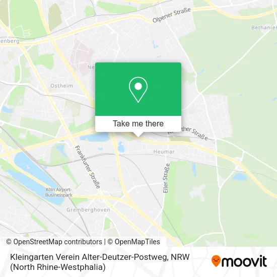 Карта Kleingarten Verein Alter-Deutzer-Postweg