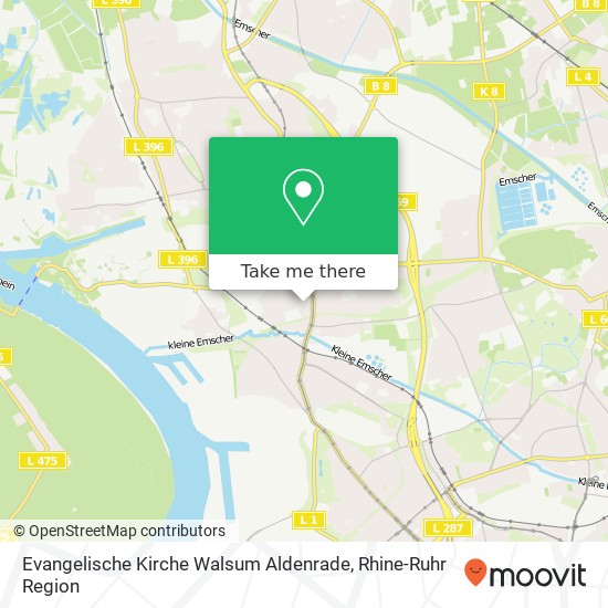 Evangelische Kirche Walsum Aldenrade map