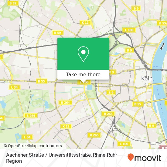 Aachener Straße / Universitätsstraße map