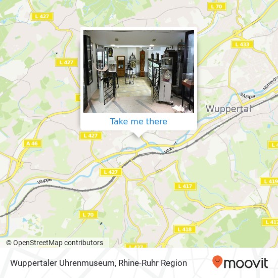 Wuppertaler Uhrenmuseum map