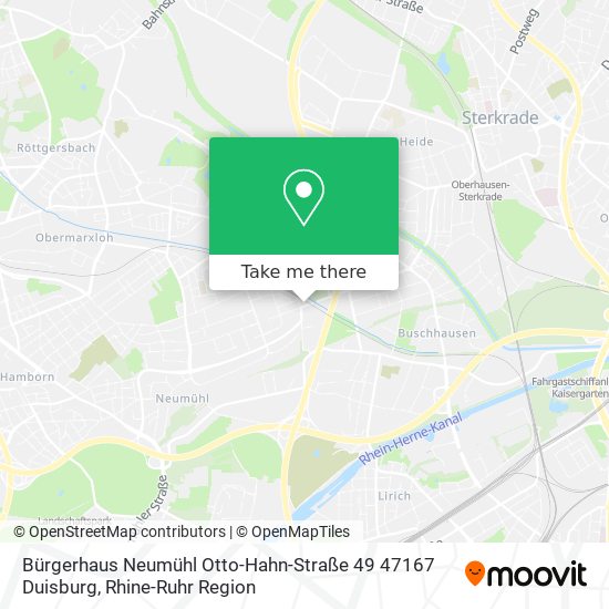Bürgerhaus Neumühl Otto-Hahn-Straße 49 47167 Duisburg map