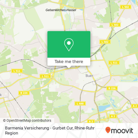 Barmenia Versicherung - Gurbet Cur map