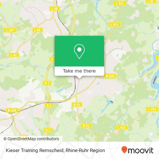 Kieser Training Remscheid map