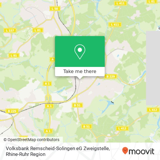 Карта Volksbank Remscheid-Solingen eG Zweigstelle