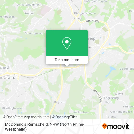 McDonald's Remscheid map