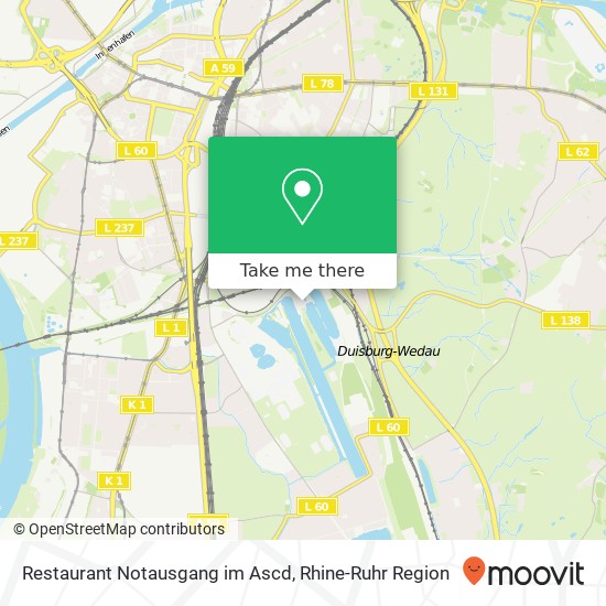 Restaurant Notausgang im Ascd map