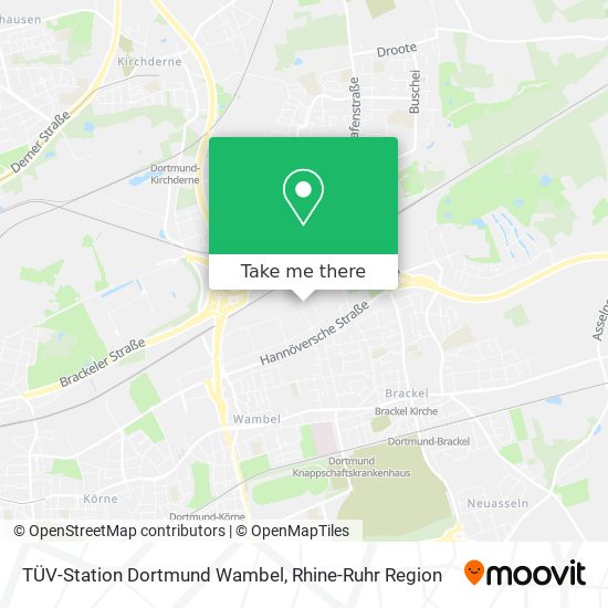 TÜV-Station Dortmund Wambel map
