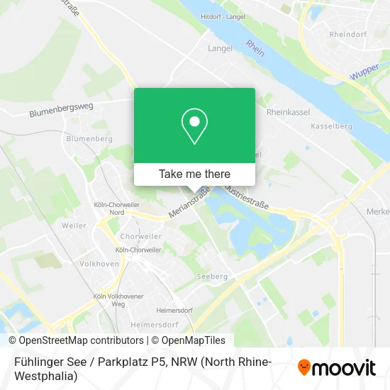 Карта Fühlinger See / Parkplatz P5