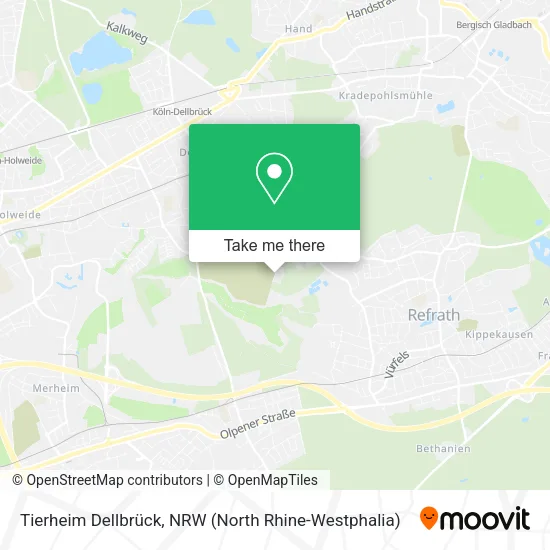 Карта Tierheim Dellbrück