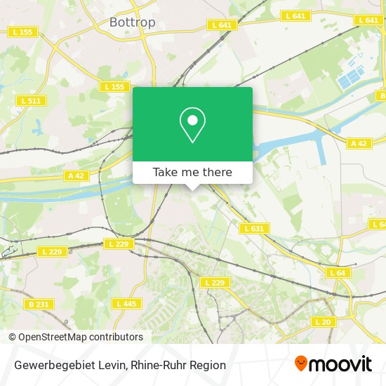 Gewerbegebiet Levin map