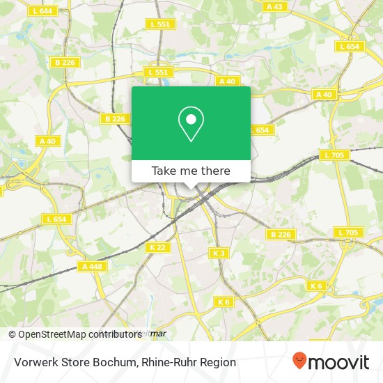 Vorwerk Store Bochum map