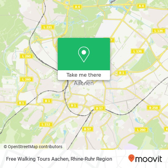 Карта Free Walking Tours Aachen