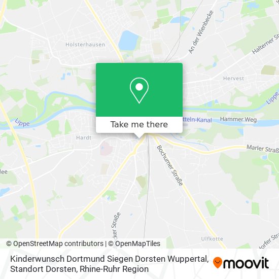 Kinderwunsch Dortmund Siegen Dorsten Wuppertal, Standort Dorsten map