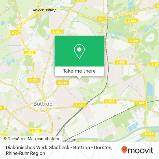 Карта Diakonisches Werk Gladbeck - Bottrop - Dorsten