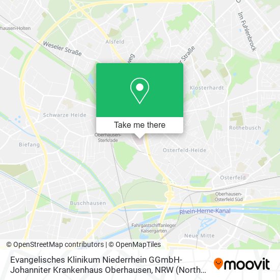 Evangelisches Klinikum Niederrhein GGmbH-Johanniter Krankenhaus Oberhausen map