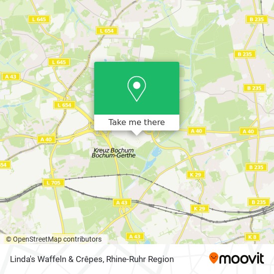 Карта Linda's Waffeln & Crêpes